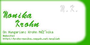 monika krohn business card